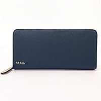 極美品 ポールスミス ジップストローグレイン2 ネイビー ラウンドジップ 長財布 極美品 ポールスミス ジップストローグレイン2 ネイビー
